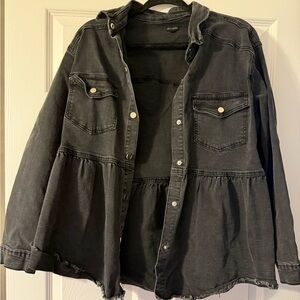 Coco + Carmen Charcoal Denim Jacket
